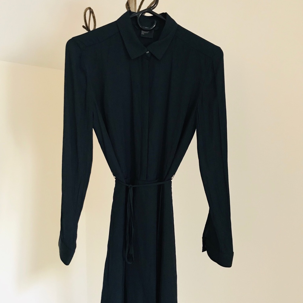 Armani Exchange Tie Waist Shirt Dress